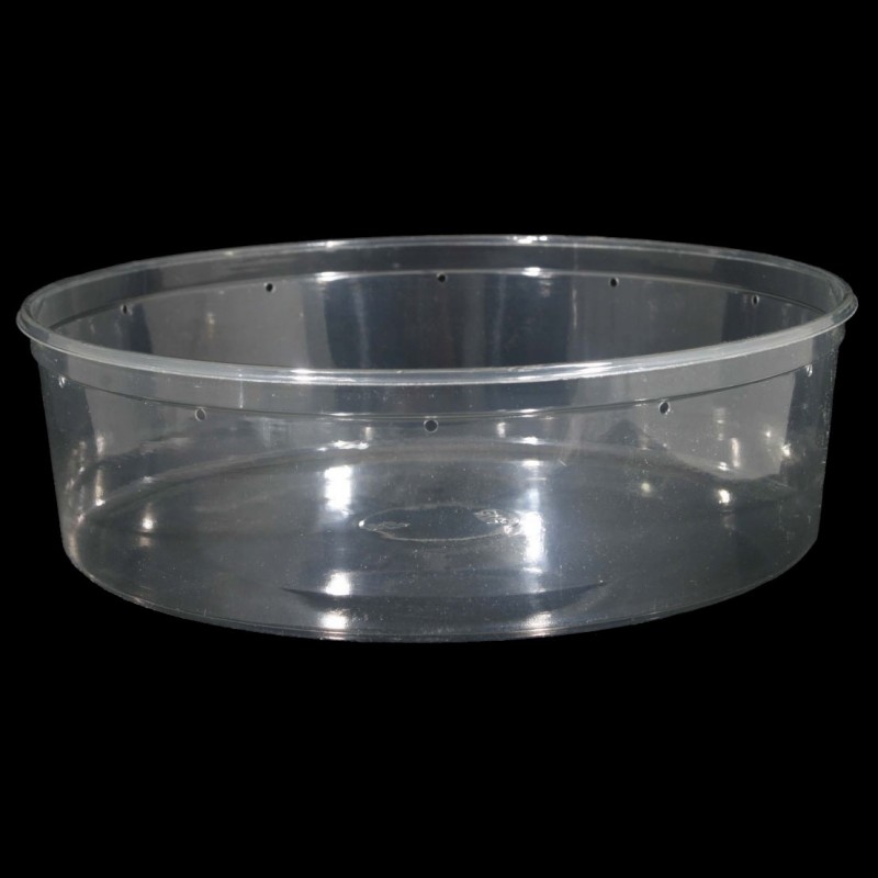 10" Clear Deli Cup - 96 oz - Punched - 120ct (pinnPACK)