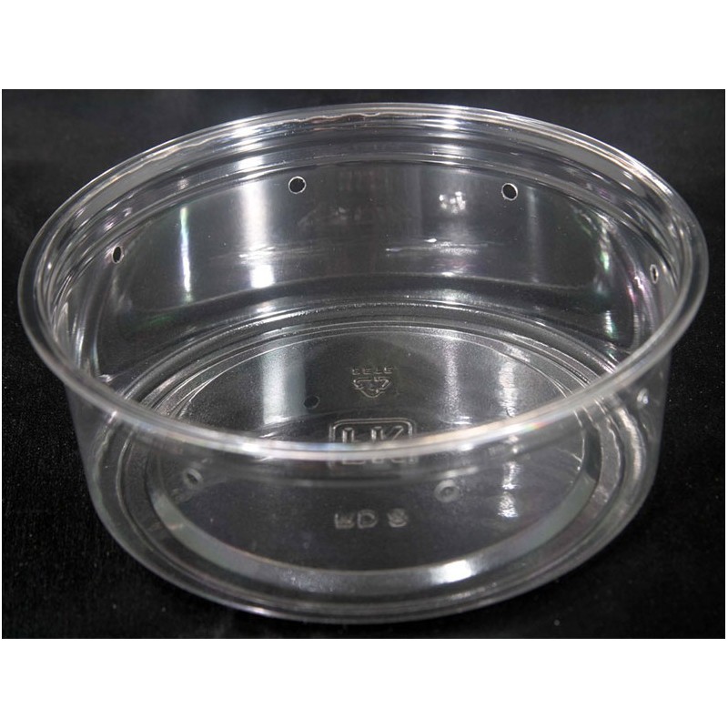 pinnPACK 4.5" Clear Deli Cups - 8 oz - Punched - 500ct