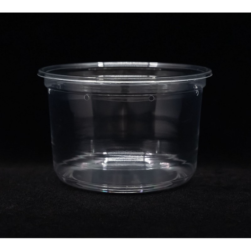 pinnPACK 4.5" Clear Deli Cups - 16 oz - Punched - 100ct