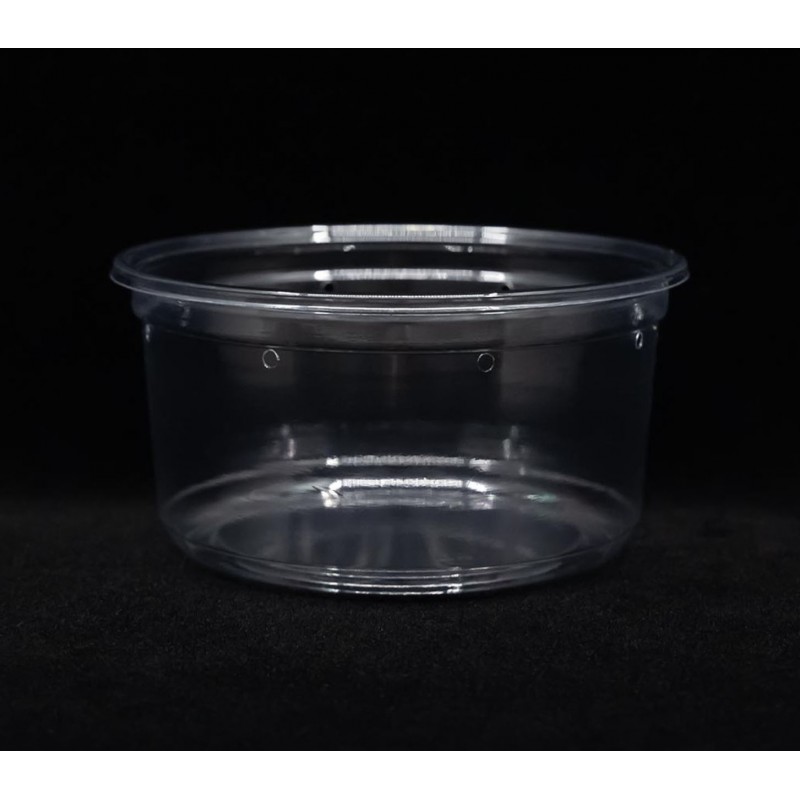 pinnPACK 4.5" Clear Deli Cups - 12 oz - Punched - 100ct