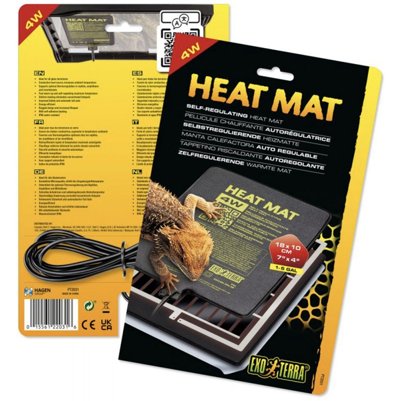 Exo Terra Heat Mat - PTC Carbon Fiber - 4w