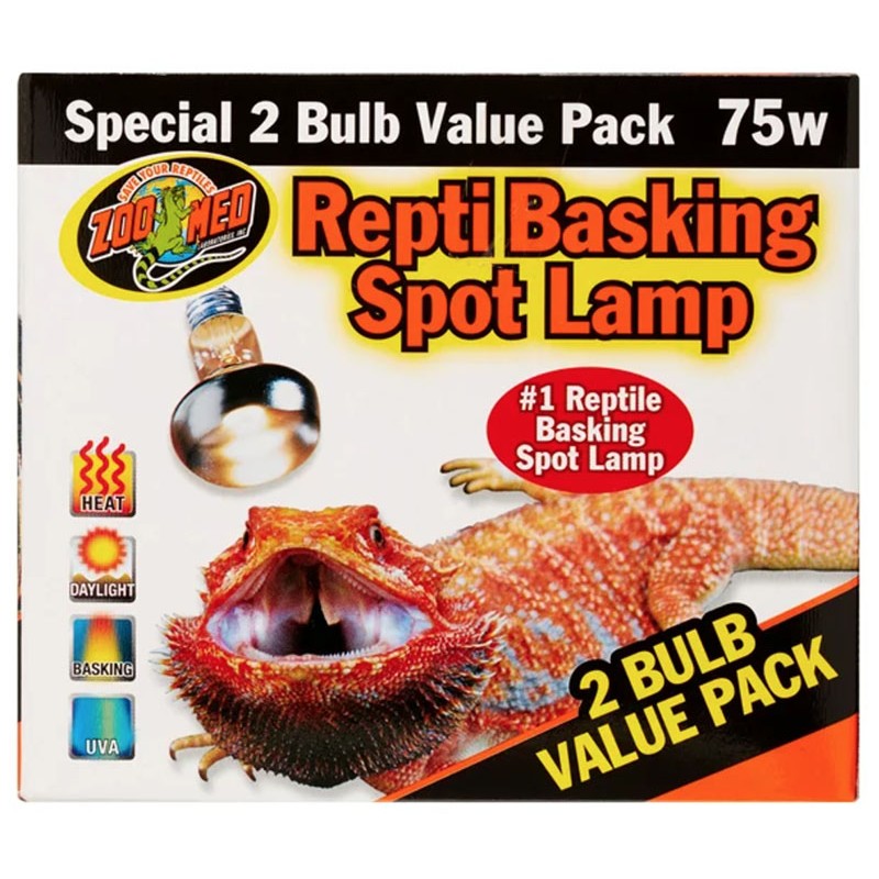 Zoo Med Repti Basking Spot Lamp -75w - VALUE PACK