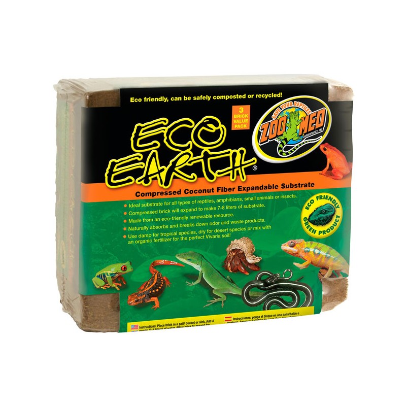 Zoo Med Eco Earth - Coconut Fiber - Triple Brick