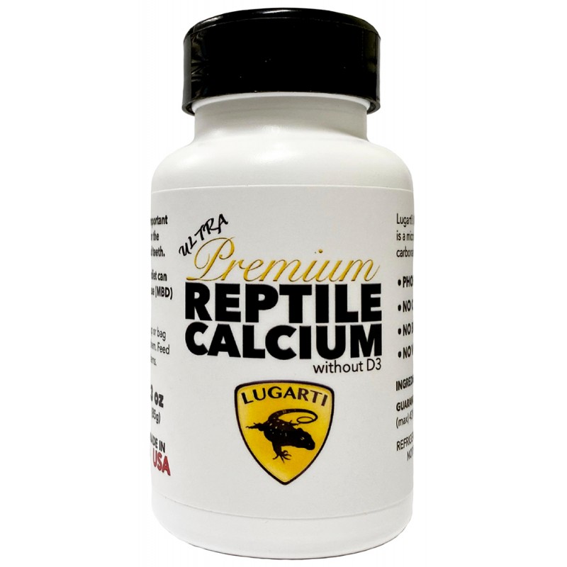 Lugarti Ultra Premium Reptile Calcium - without D3 - 3 oz