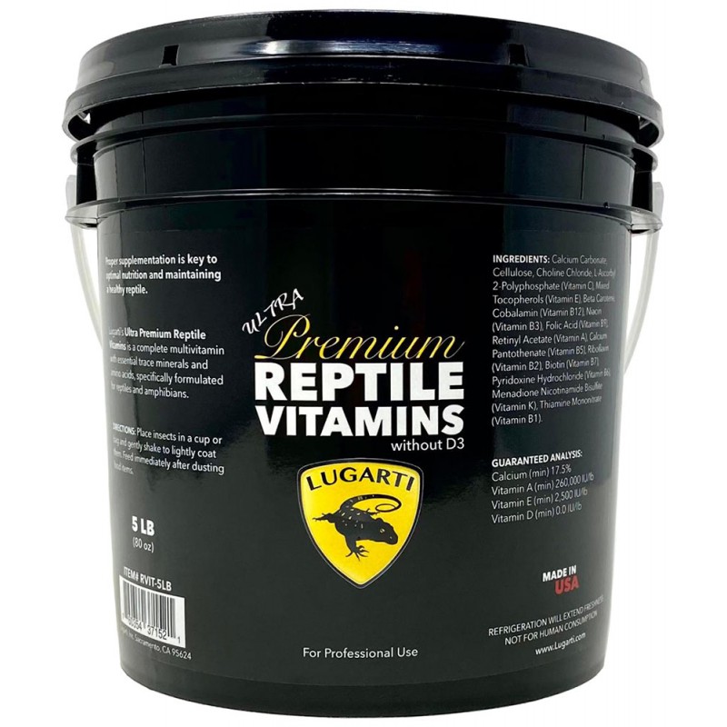 Lugarti Ultra Premium Reptile Vitamins - without D3 - 5 lbs